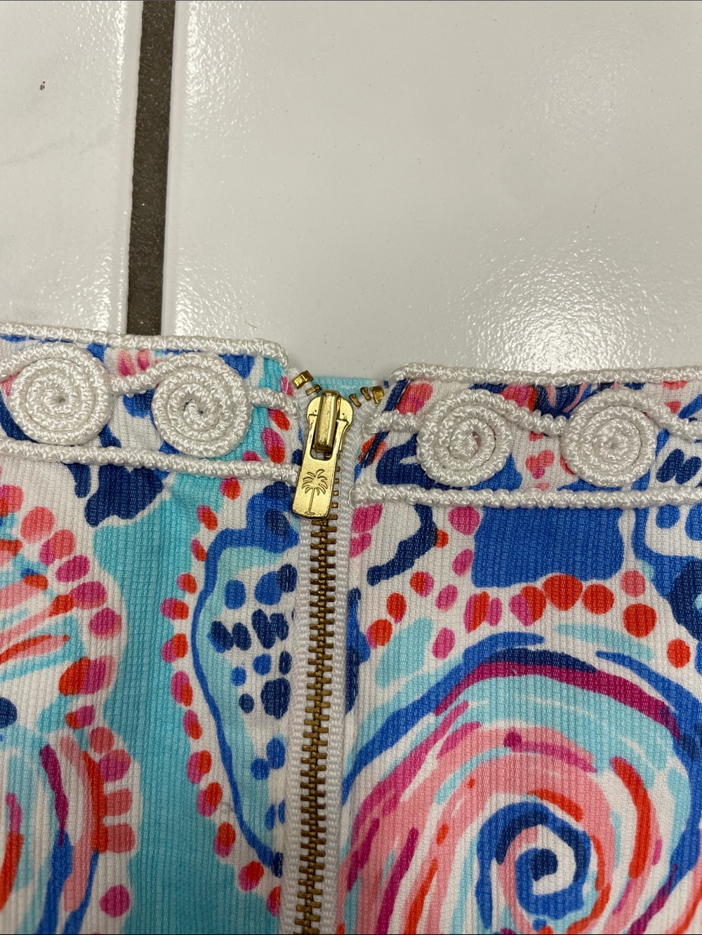 Lily Pulitzer 100% Cotton Gabby Mini Shift Dress in Shell Me About It Size 4 - Picture 14 of 15